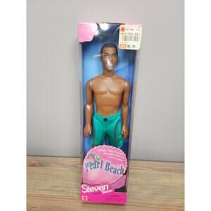 Vintage 1997 Mattel Pearl Beach Steven Friend of Barbie NRFB 18581